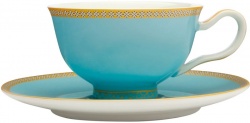 Turquoise Cup and Saucer